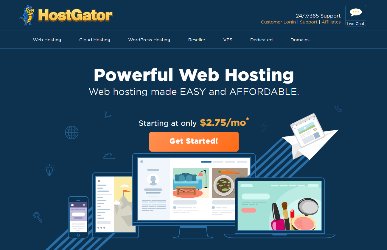 HostGator web hosting services