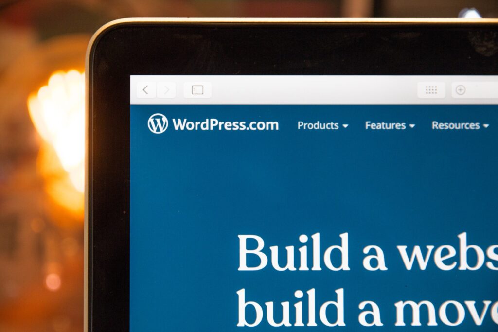 screen with wordpress as a content management system